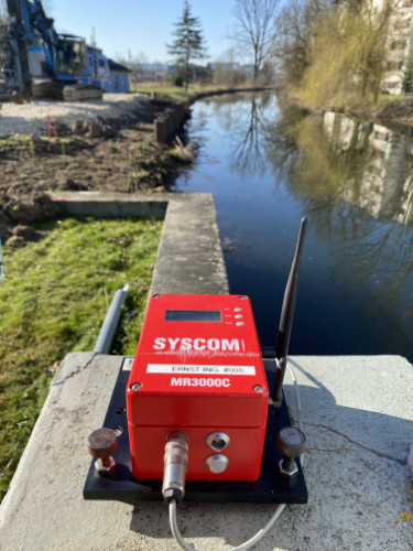 Erschütterungsmessung an Flussbauwerken mit der Syscom MR3003C Erschütterungsmessung an Flussbauwerken mit der Syscom MR3003C
